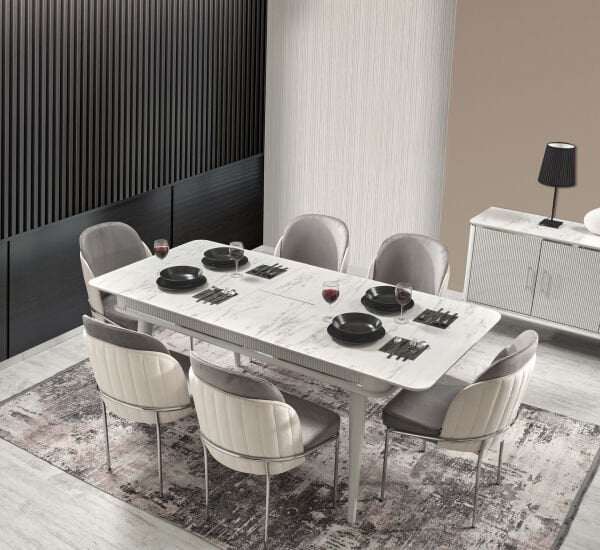 İNCİ YEMEK ODASI - SİS GRİ