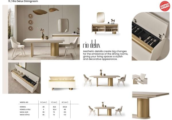 RİO DELUX YEMEK ODASI