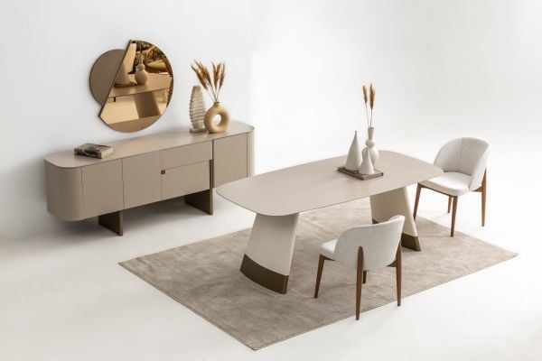 DELTA YEMEK ODASI - BEJ + BRONZ