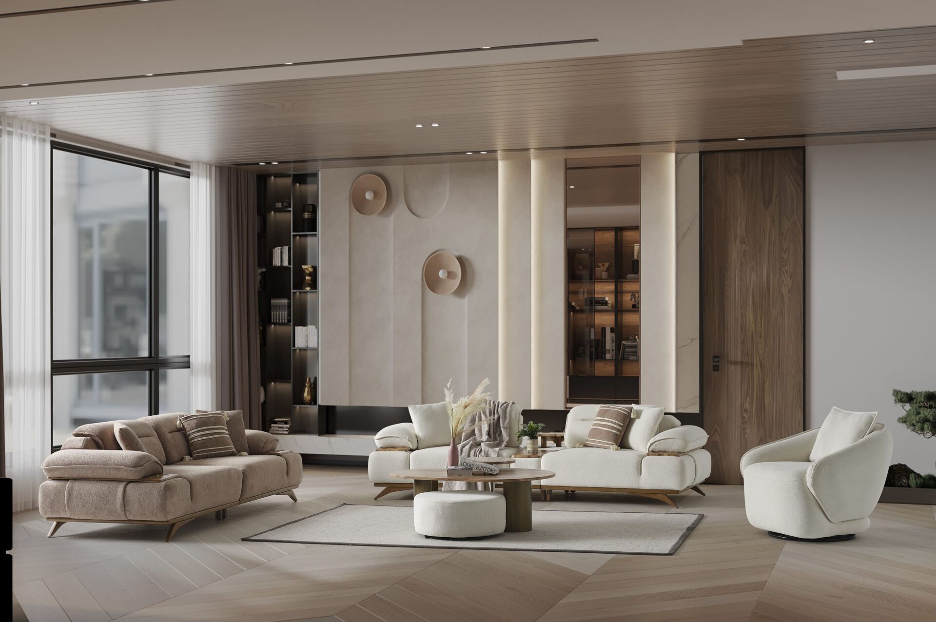 SAFİR - CEVİZ KOLTUK TAKIMI 4+3+1